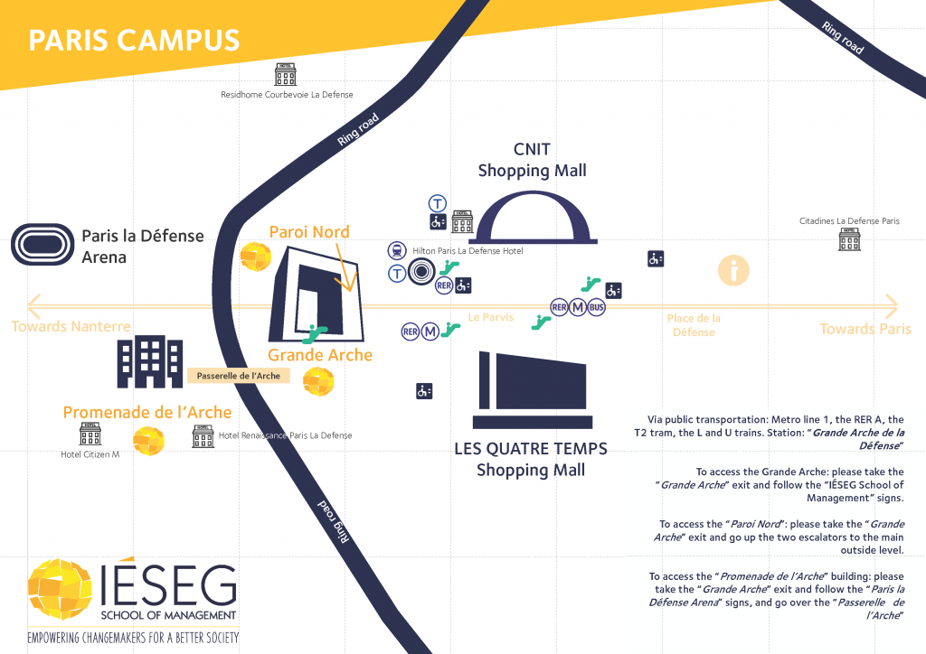 Parisian Campus map IESEG_hotel